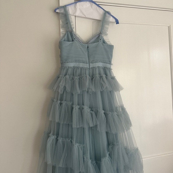 BCBGMaxazria Luna Tiered Ruffle Gown in Haze - Picture 12 of 12